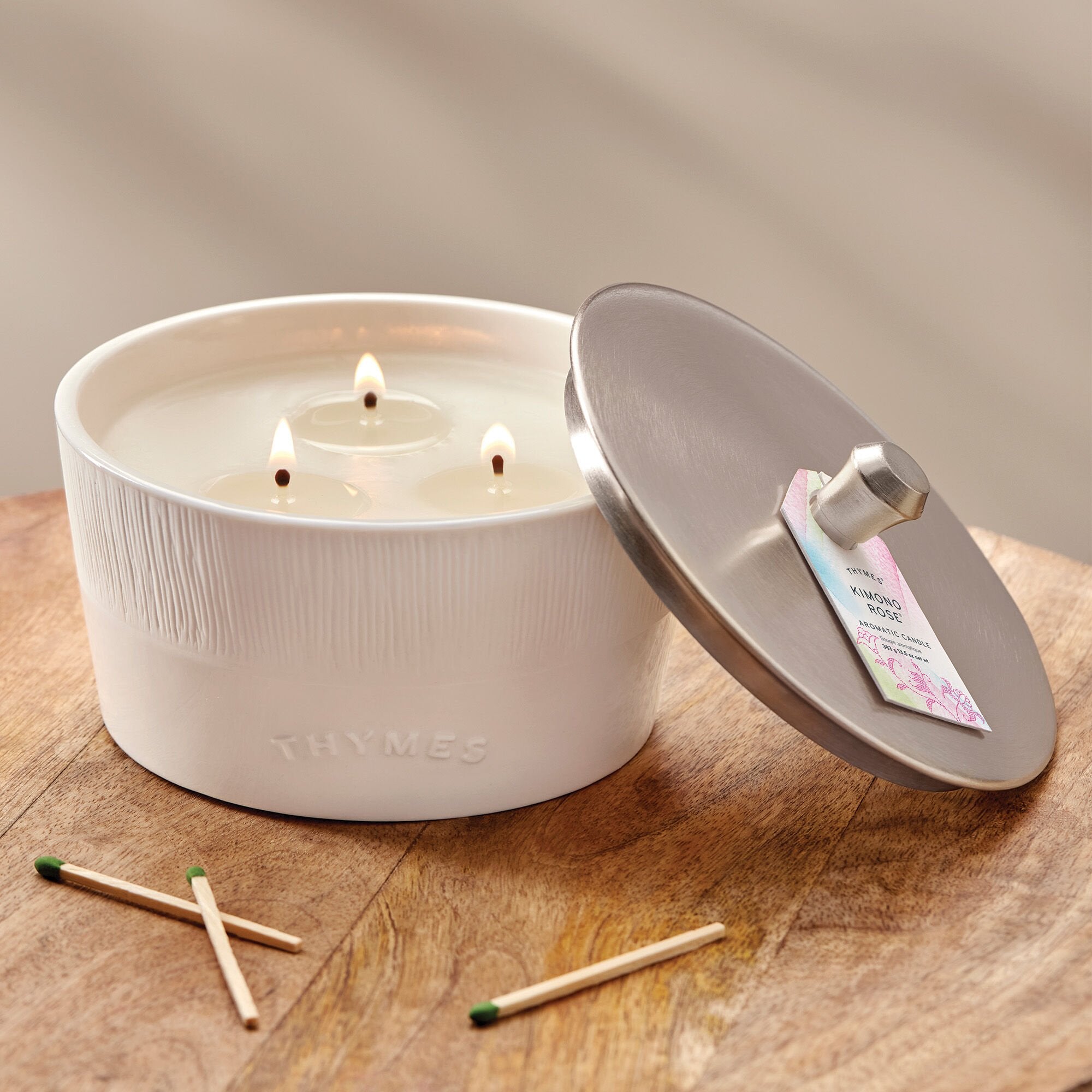 Kimono Rose Statement 3-Wick Candle - Image 2