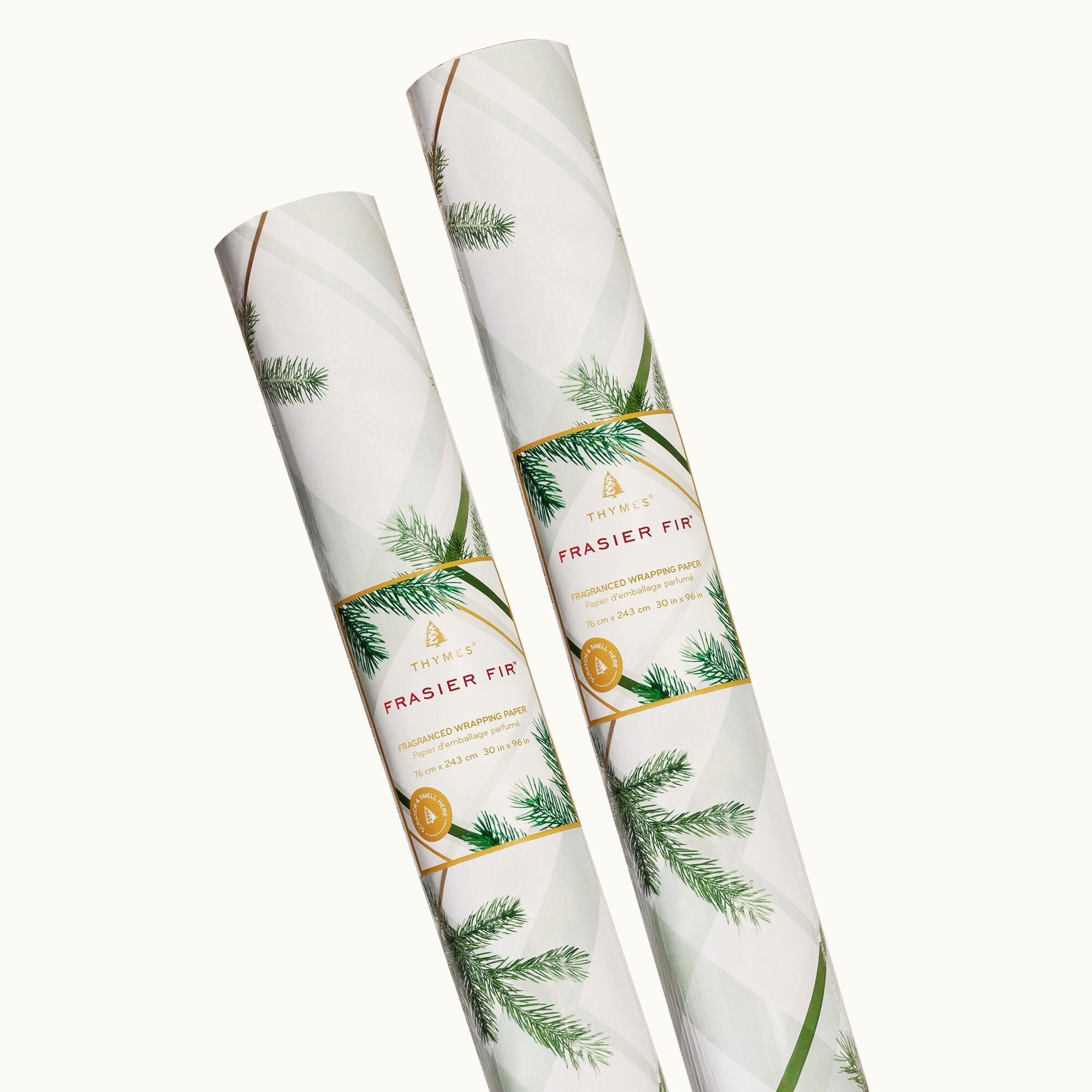 Frasier Fir® Frosted Plaid Wrapping Paper. 2 Pack